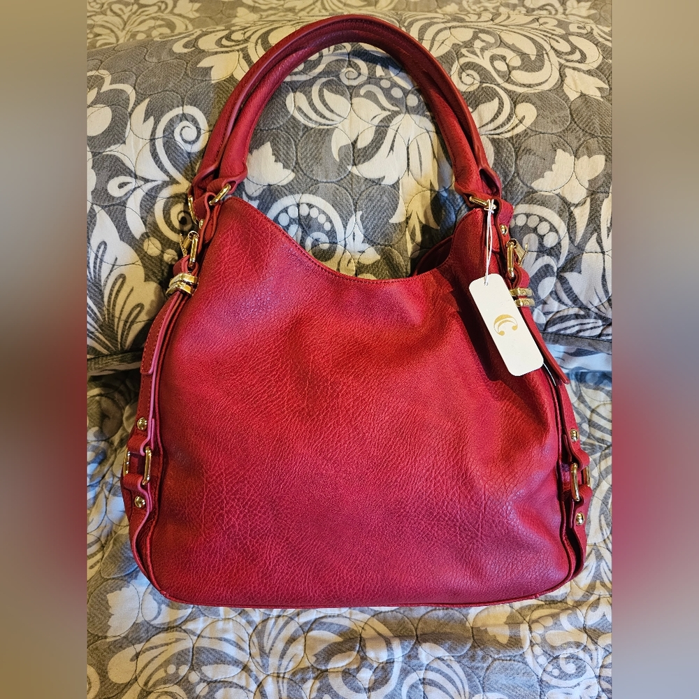 Charming Charlie's Red Hobo Bag